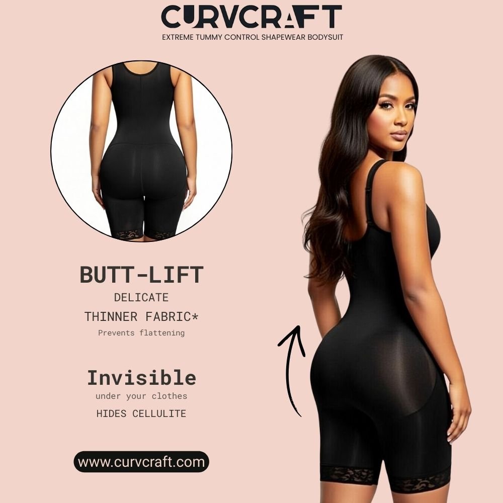 Extreme Tummy Control Shapewear Bodysuit Beige - Image 9